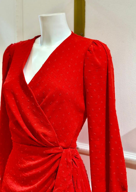 Robe courte portefeuille Duplex Rouge - EGERIE