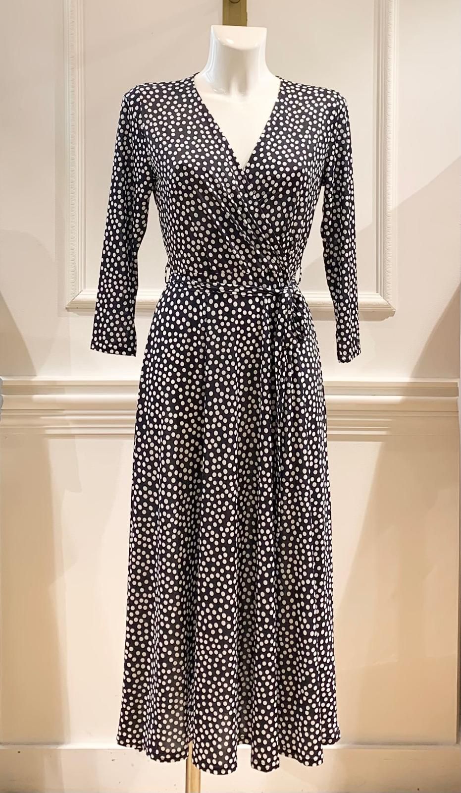 Robe Longue Noire à Pois Blancs – Robe Chic Élégante Made in Paris  Egerie Paris