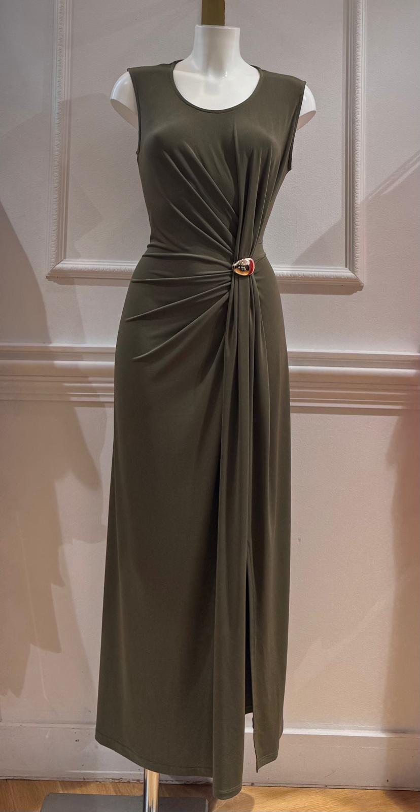 Rosas Orange Women's Long Dress With Flowers