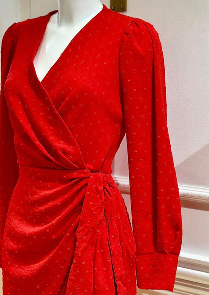 Robe courte portefeuille Duplex Rouge - EGERIE