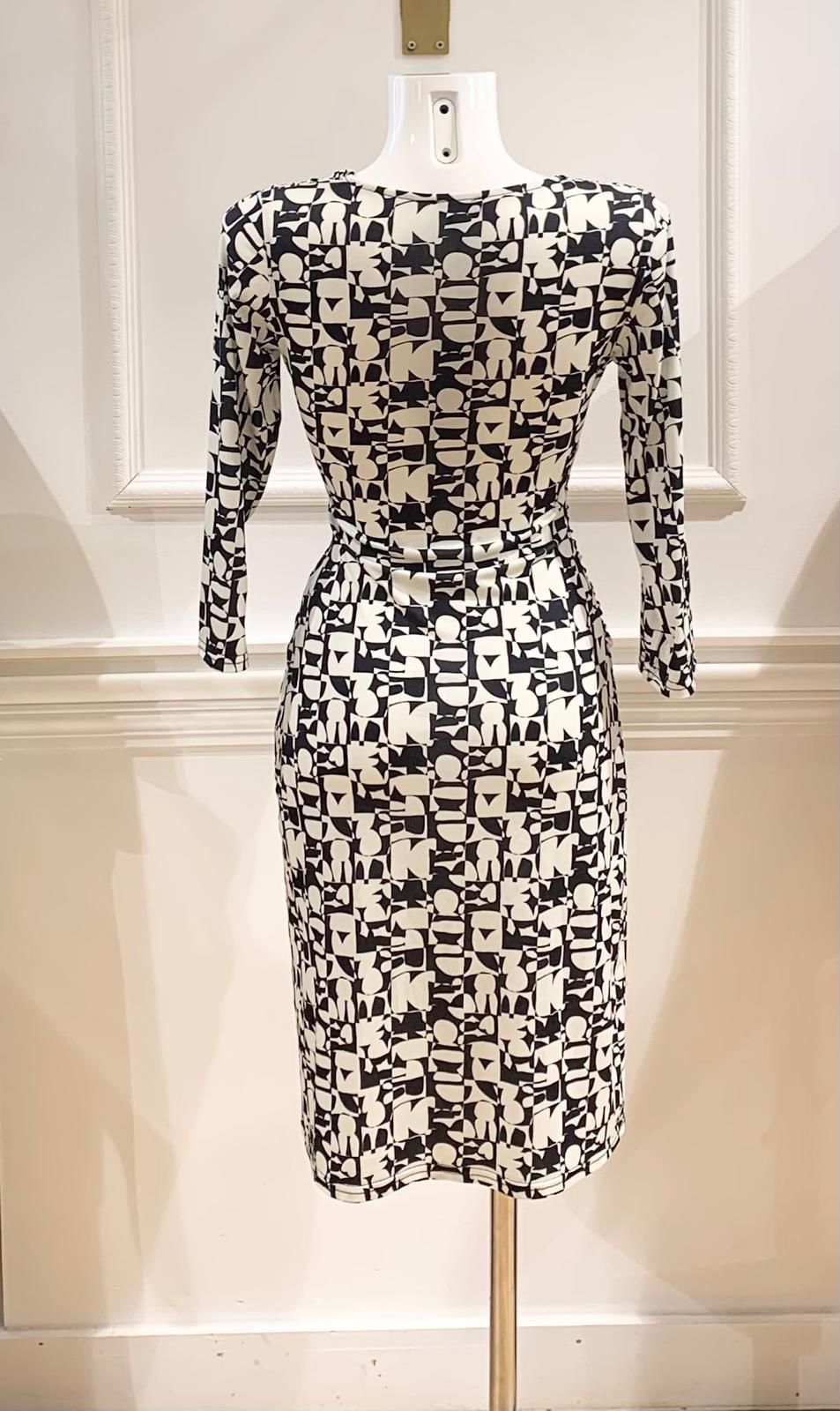 Robe Courte Alabama Blanche & Noire Rétro