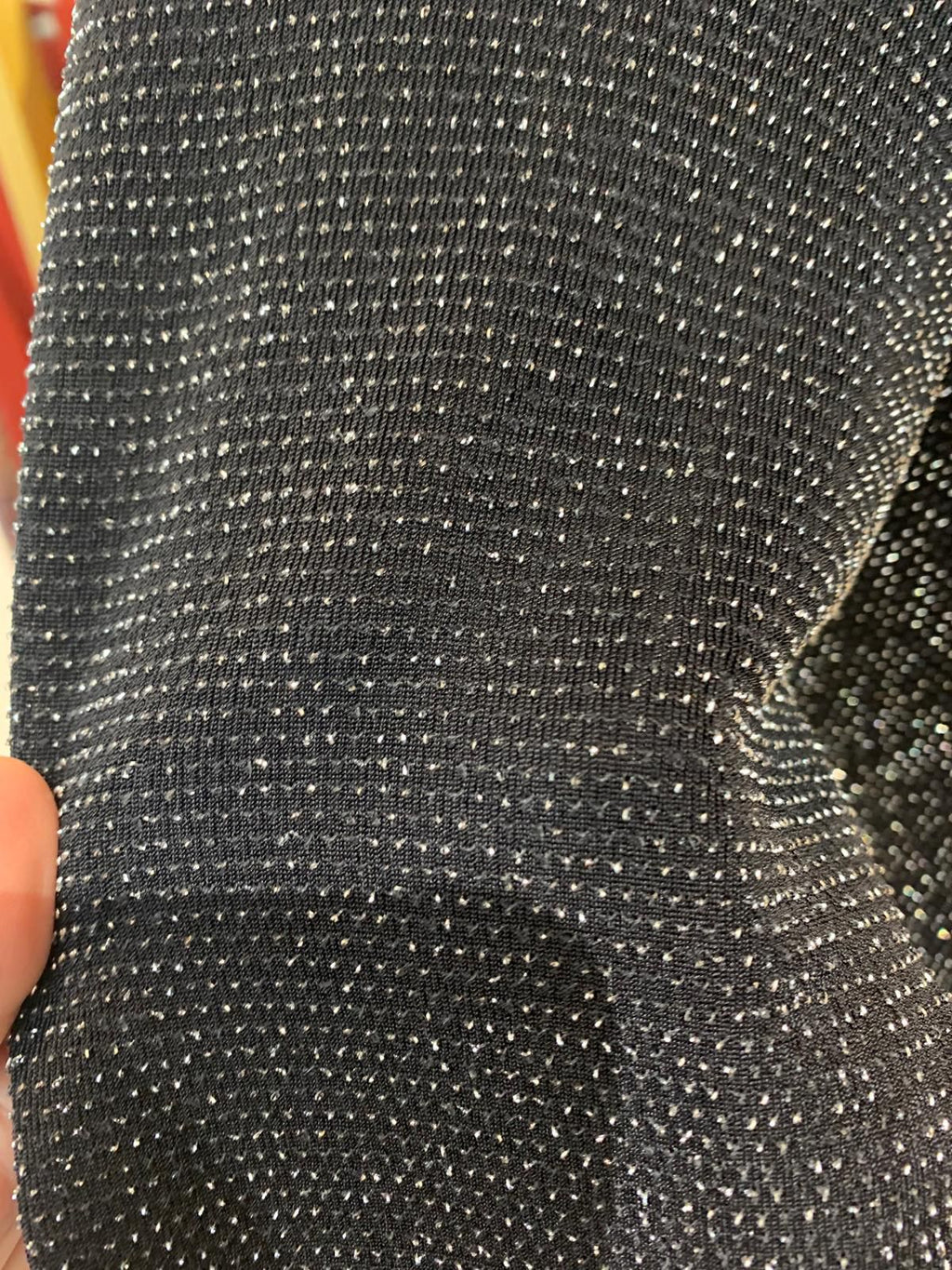 Robe Longue Scarlet Noeud Noir Pailleté Argent