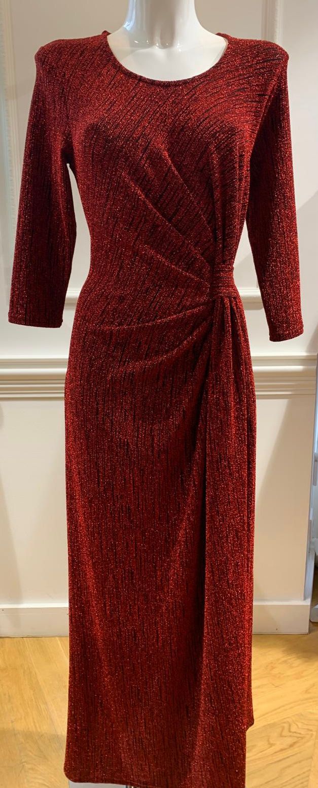 Robe Longue Scarlet Noeud Rouge Pailleté