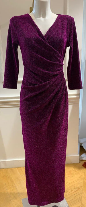 Robe Longue Anael Fuchsia Pailletée