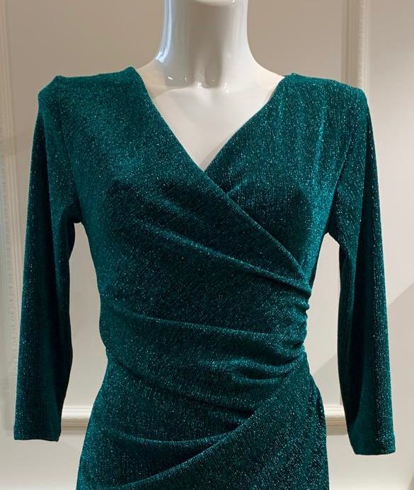 Robe Longue Anael Vert Pailleté