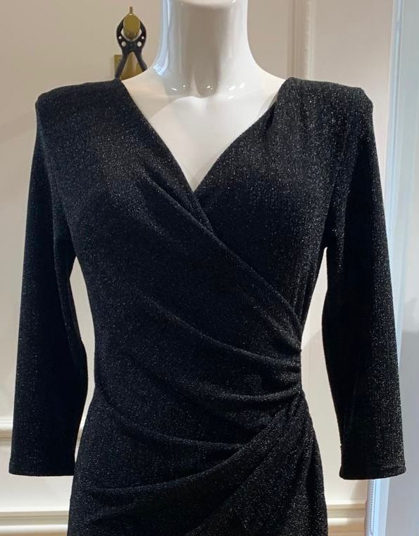 Robe Longue Anael Noir Argenté