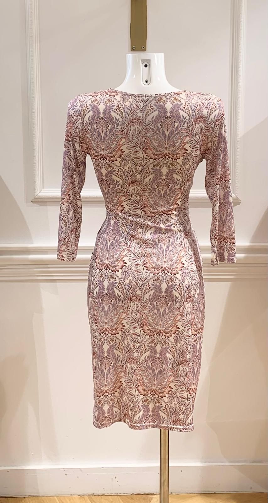 Robe Courte Alabama Violette & Rose À Fleurs