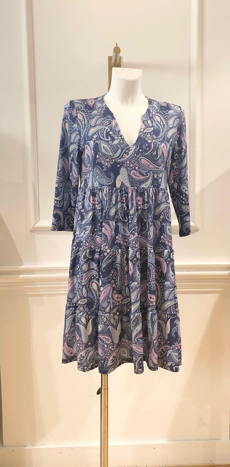 Robe Courte Capital Cachemire Bleue