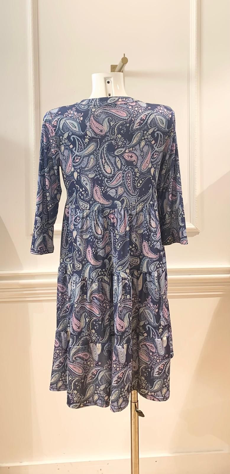 Robe Courte Capital Cachemire Bleue