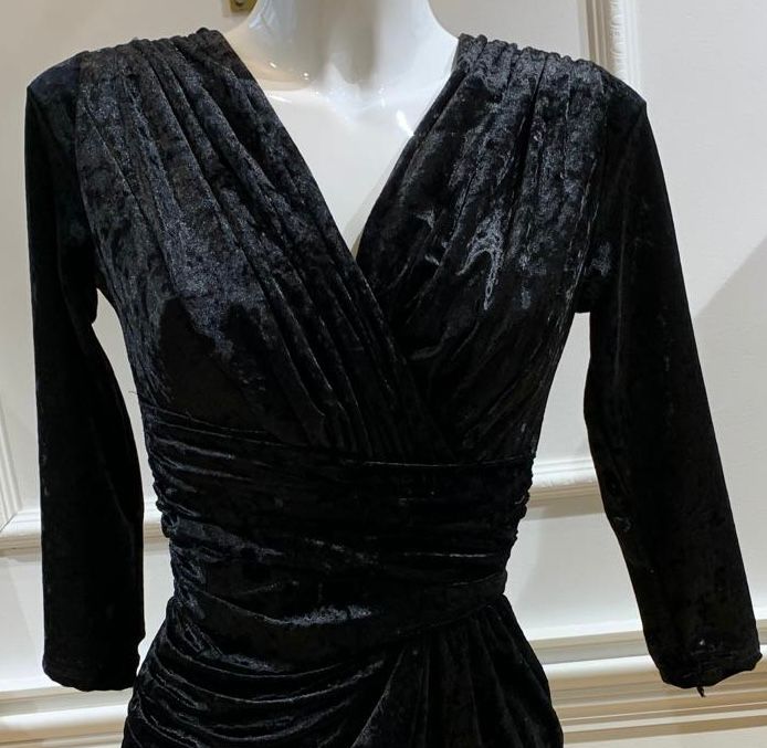 Robe Courte De Soirée Alabama Velours Noir