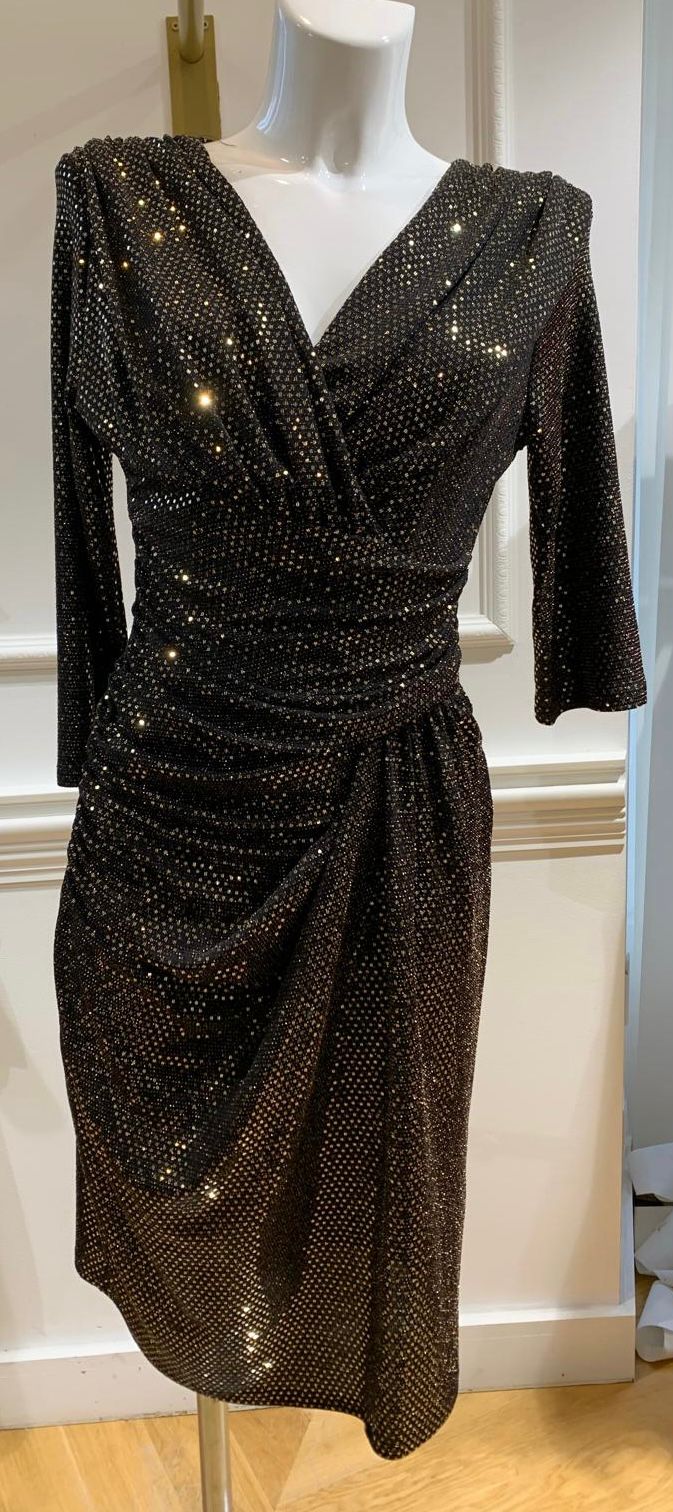 Robe Courte De Soirée Alabama Pailletée Dorée