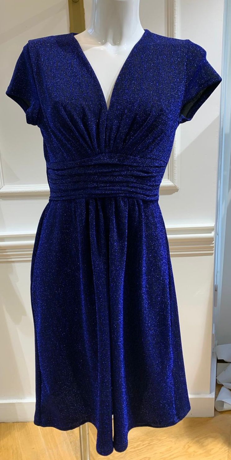 Robe De Soirée Karla Velours Bleue Roi
