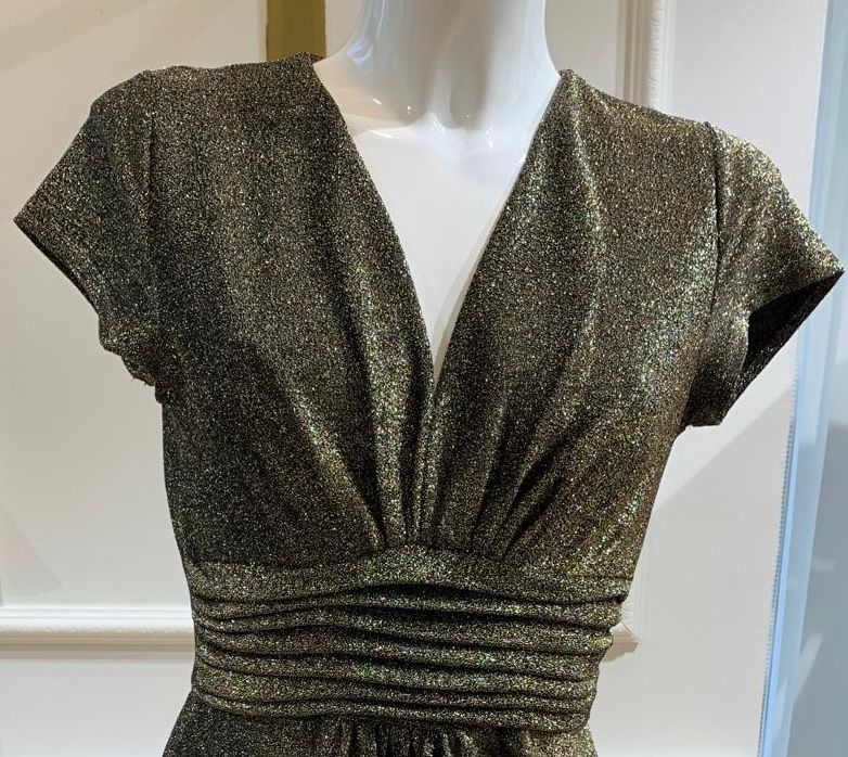 Robe De Soirée Karla Paillette Kaki