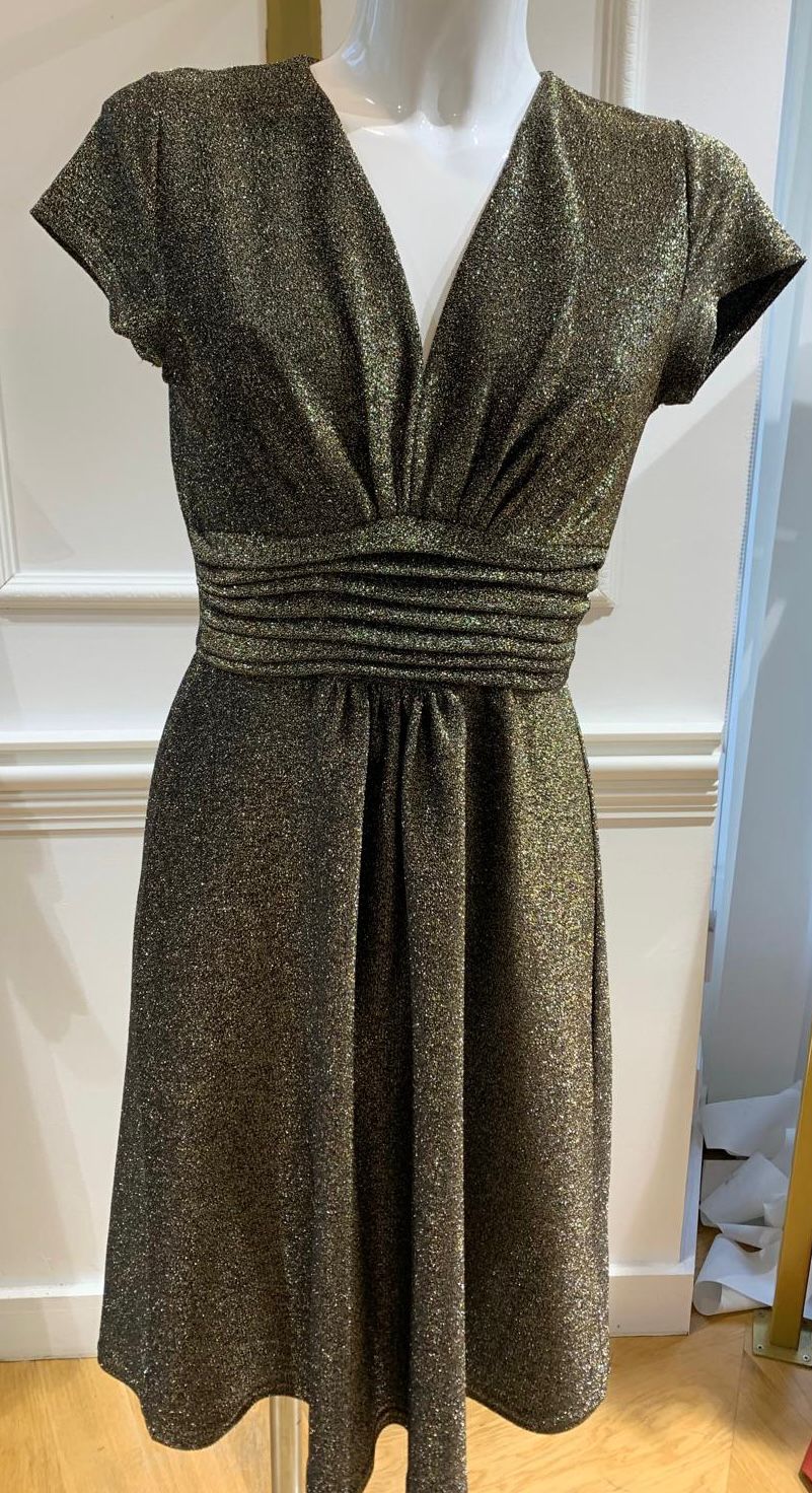 Robe De Soirée Karla Paillette Kaki