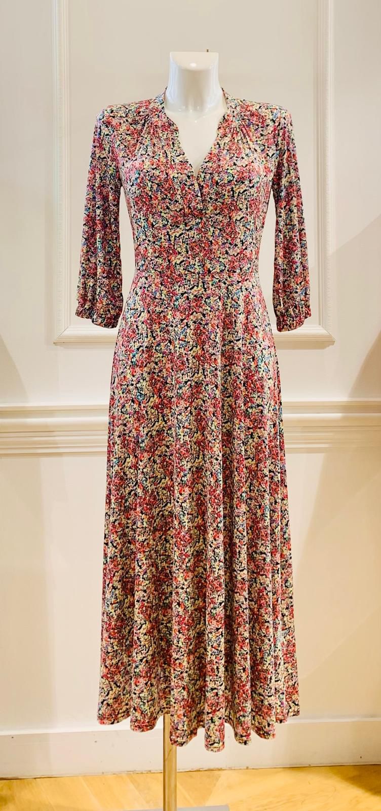 Robe Longue Malou Petites Fleurs Multicolores