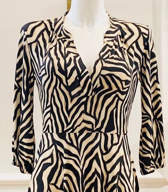 Robe Longue Malou Zébrée Blanche & Noire