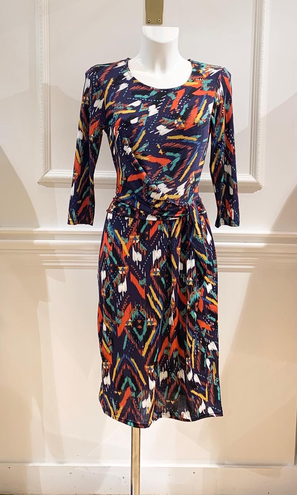 Robe Midi Gloria Bleue Marine Arty