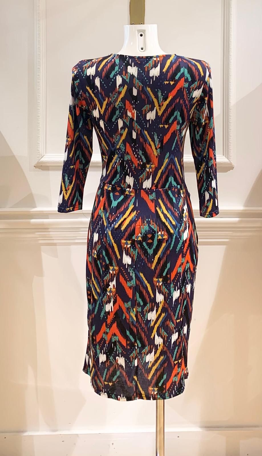 Robe Midi Gloria Bleue Marine Arty