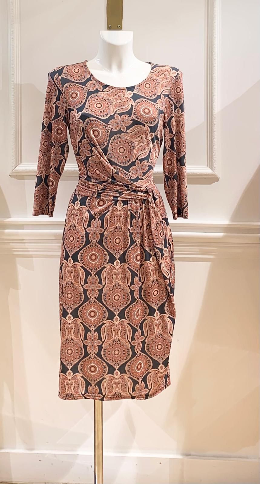 Robe Midi Gloria Cachemire Choco