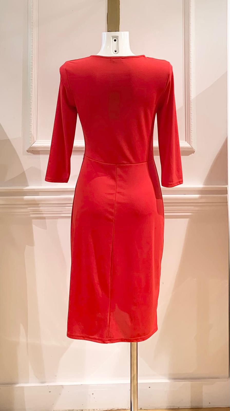 Robe Midi Gloria Unie Rouge ou Bleu Marine