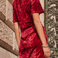Robe courte Armania velours rouge